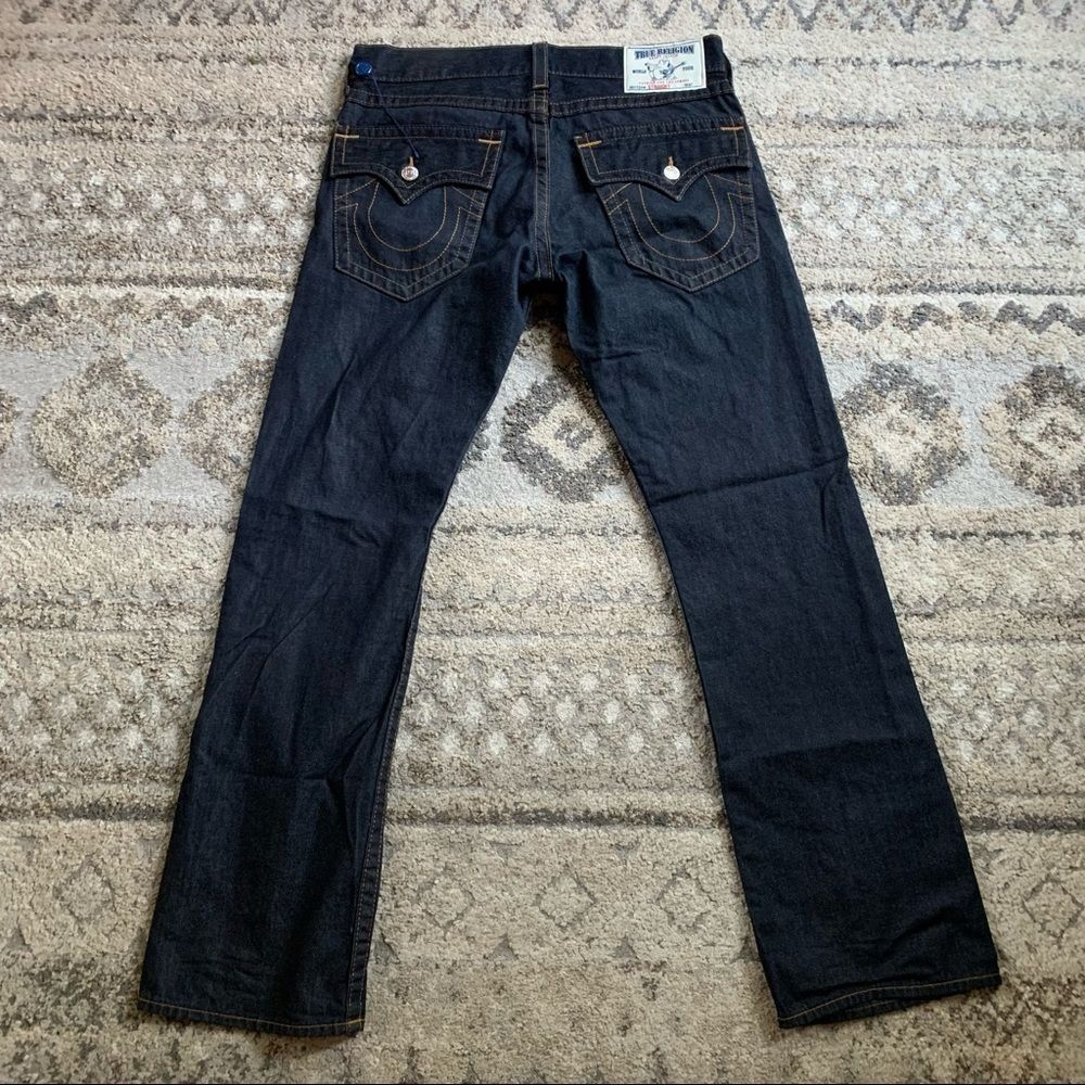 True Religion Dark Wash Straight Jeans 34x34